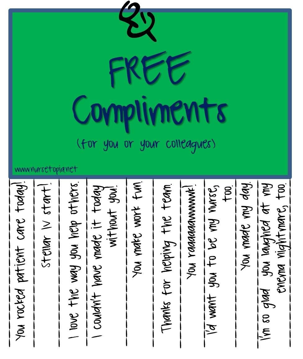 Free Compliments | Nurses | Nurses Week Gifts, Nurse Appreciation - Nurses Week 2016 Cards Free Printable