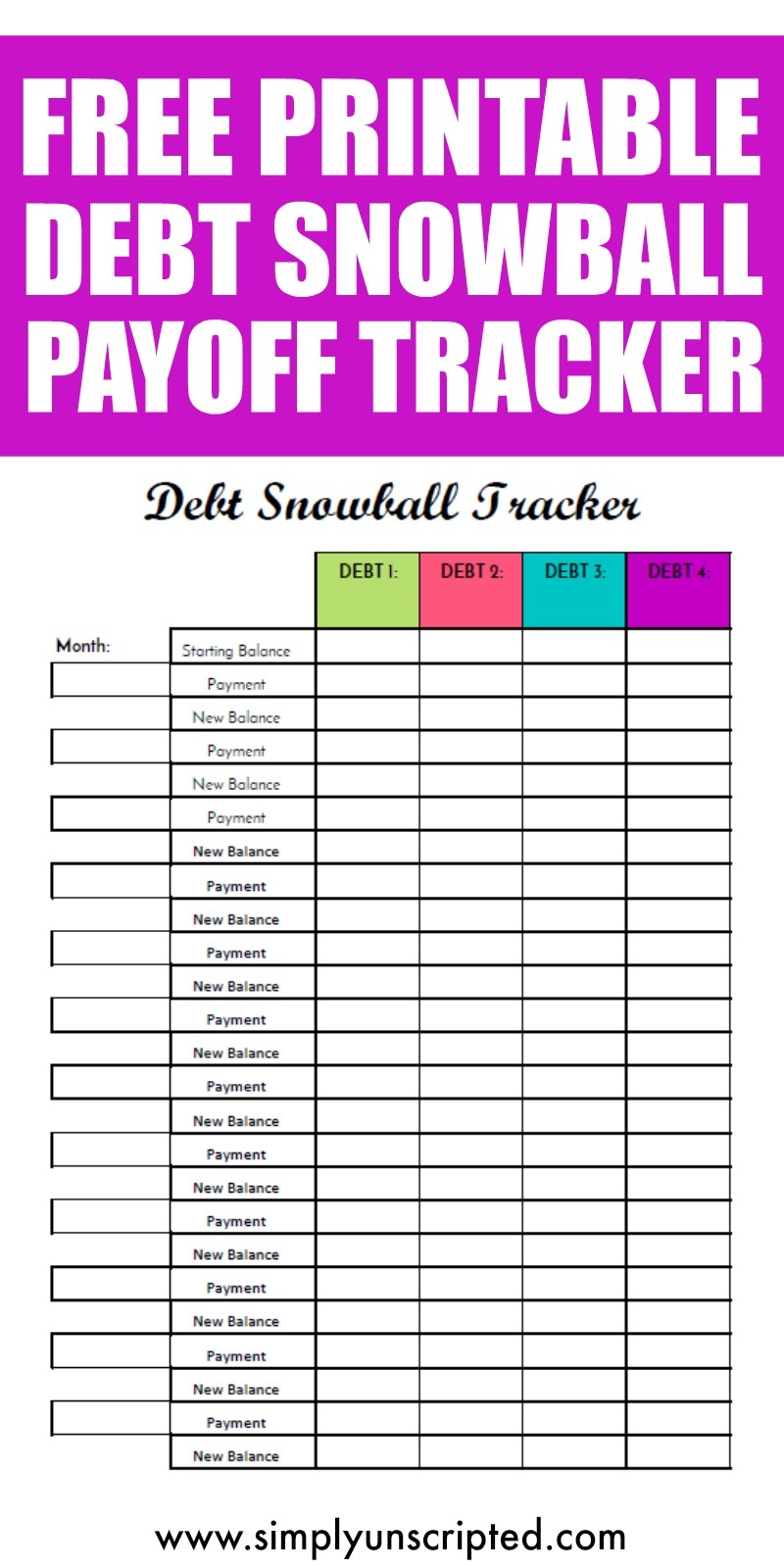 38 Debt Snowball Spreadsheets Forms Calculators Free Printable