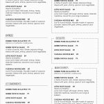Free Diner Menu Template Beautiful 6 Best Of Printable Blank   Free Printable Restaurant Menu Templates