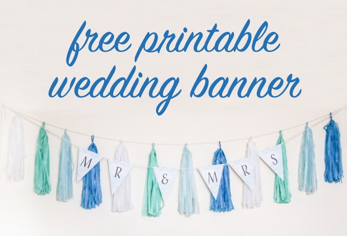 Free Diy Printable Wedding Banner - Free Printable Wedding Banner Letters