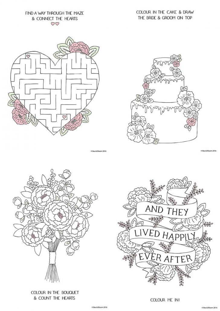 Free Printable Personalized Wedding Coloring Book
