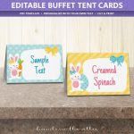Free Easter Party Food Labels | Printable Download | Hands In The Attic   Free Printable Food Tags For Buffet