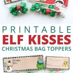 Free Elf Kisses Bag Toppers | Christmas Theme | Christmas Treat Bags   Free Printable Bag Toppers