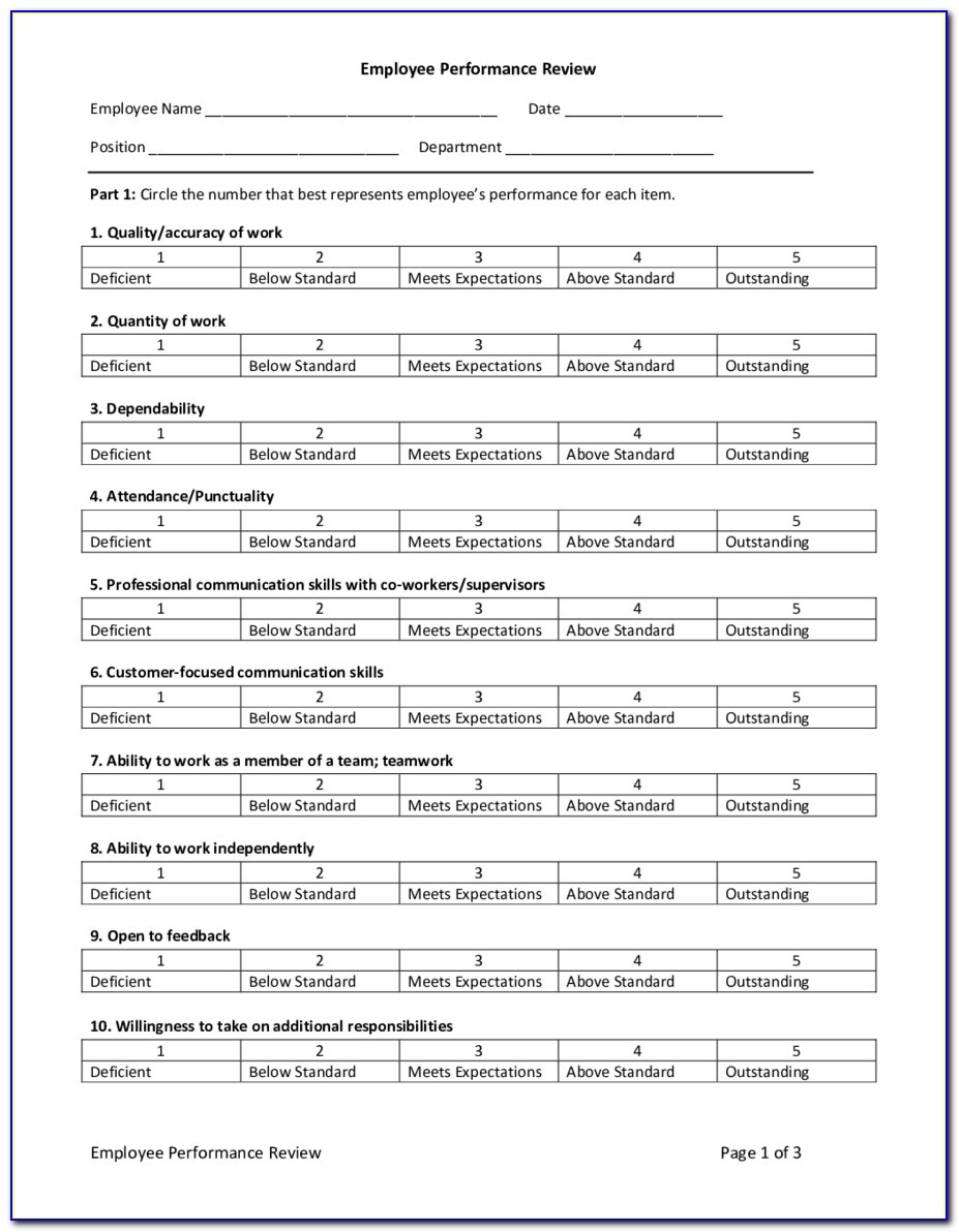 Free Employee Assessment Forms - Form : Resume Examples #xvlxwy72Jq - Free Employee Evaluation Forms Printable