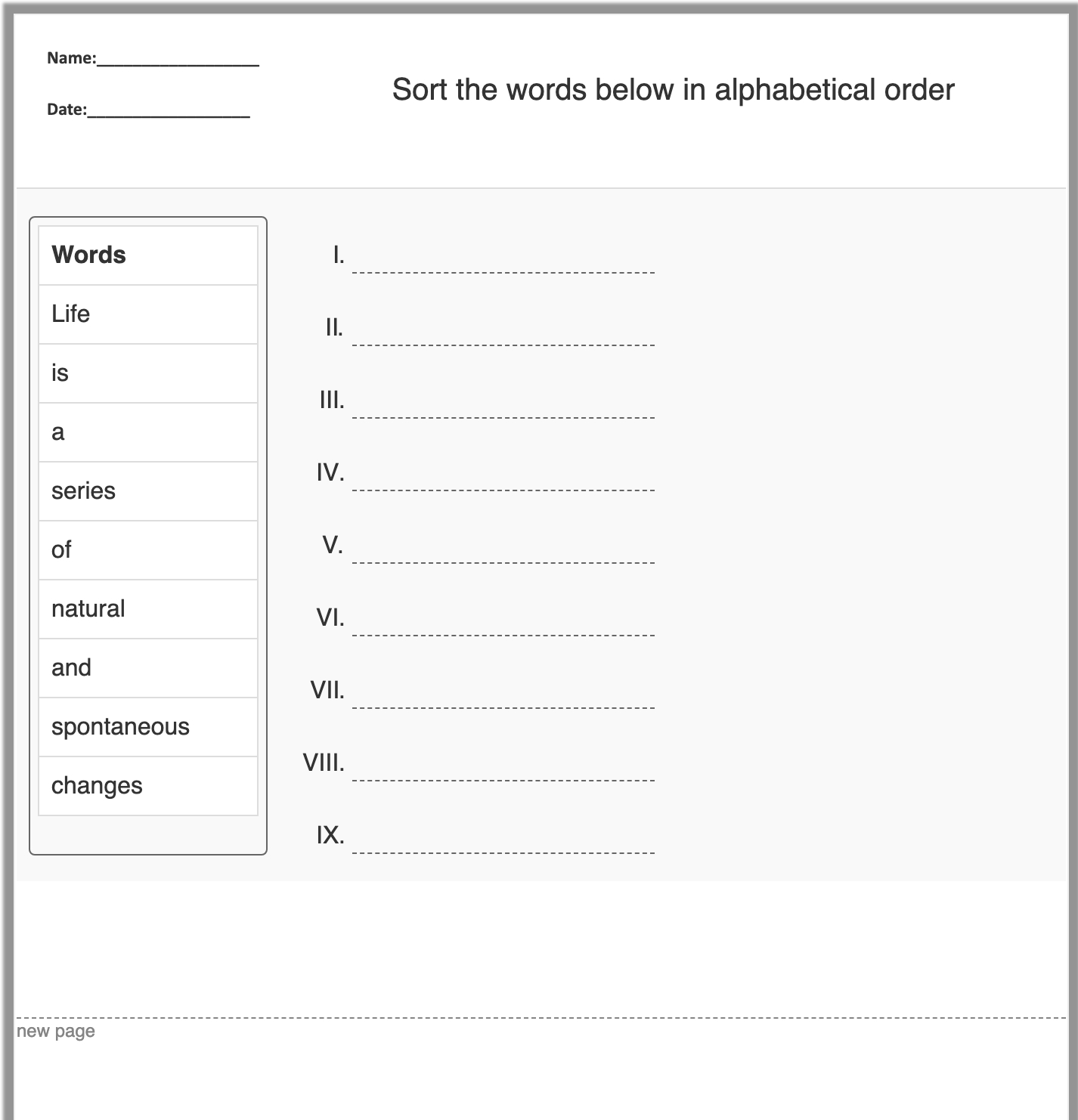 Free English Worksheet Generators For Teachers And Parents - Free Printable Vocabulary Quiz Maker