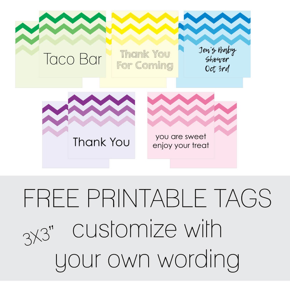 Free Favor Tags For Parties | Cutestbabyshowers - Free Printable Chevron Labels