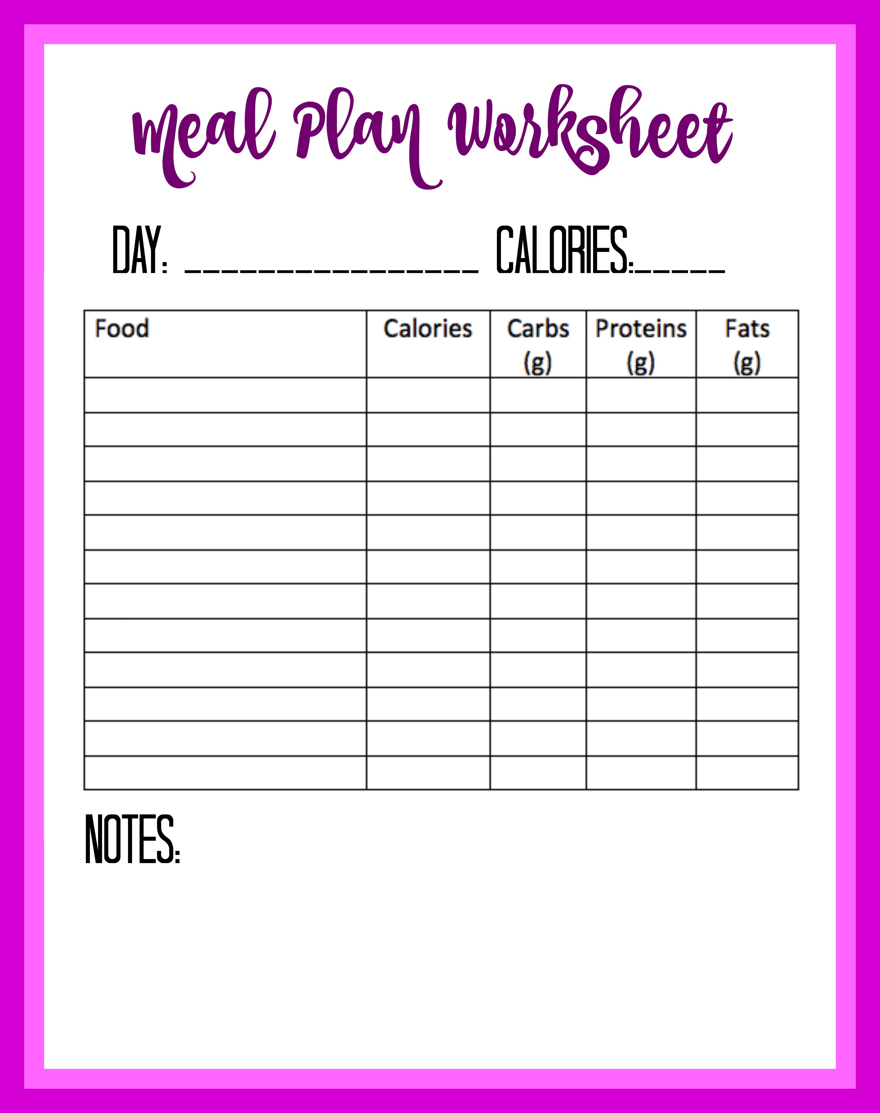 Free Food Diary And Calorie Tracker Printable - Debt Free Spending - Free Printable Calorie Counter Sheet