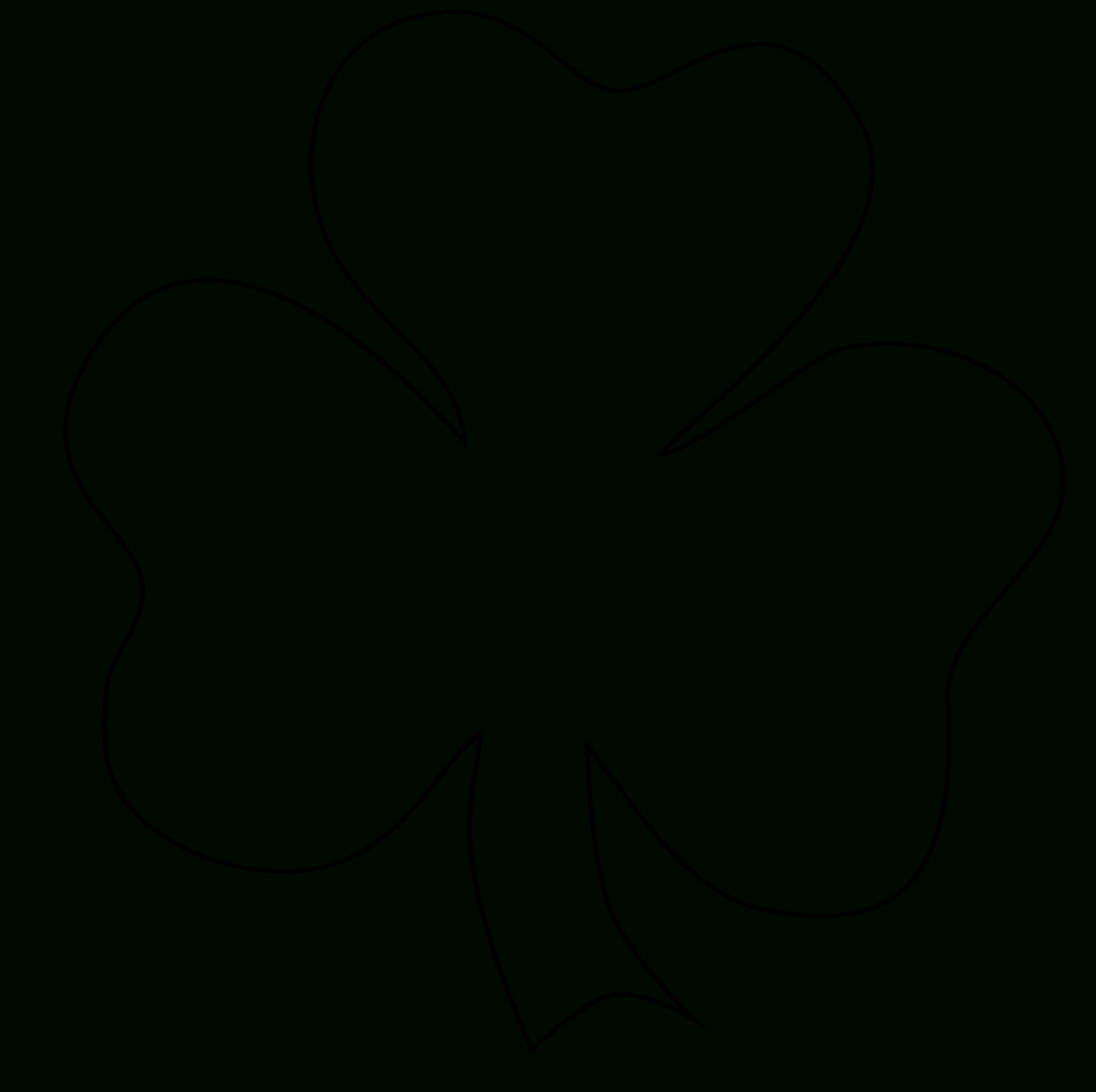 Free Four Leaf Clover Outline, Download Free Clip Art, Free Clip Art - Shamrock Template Free Printable