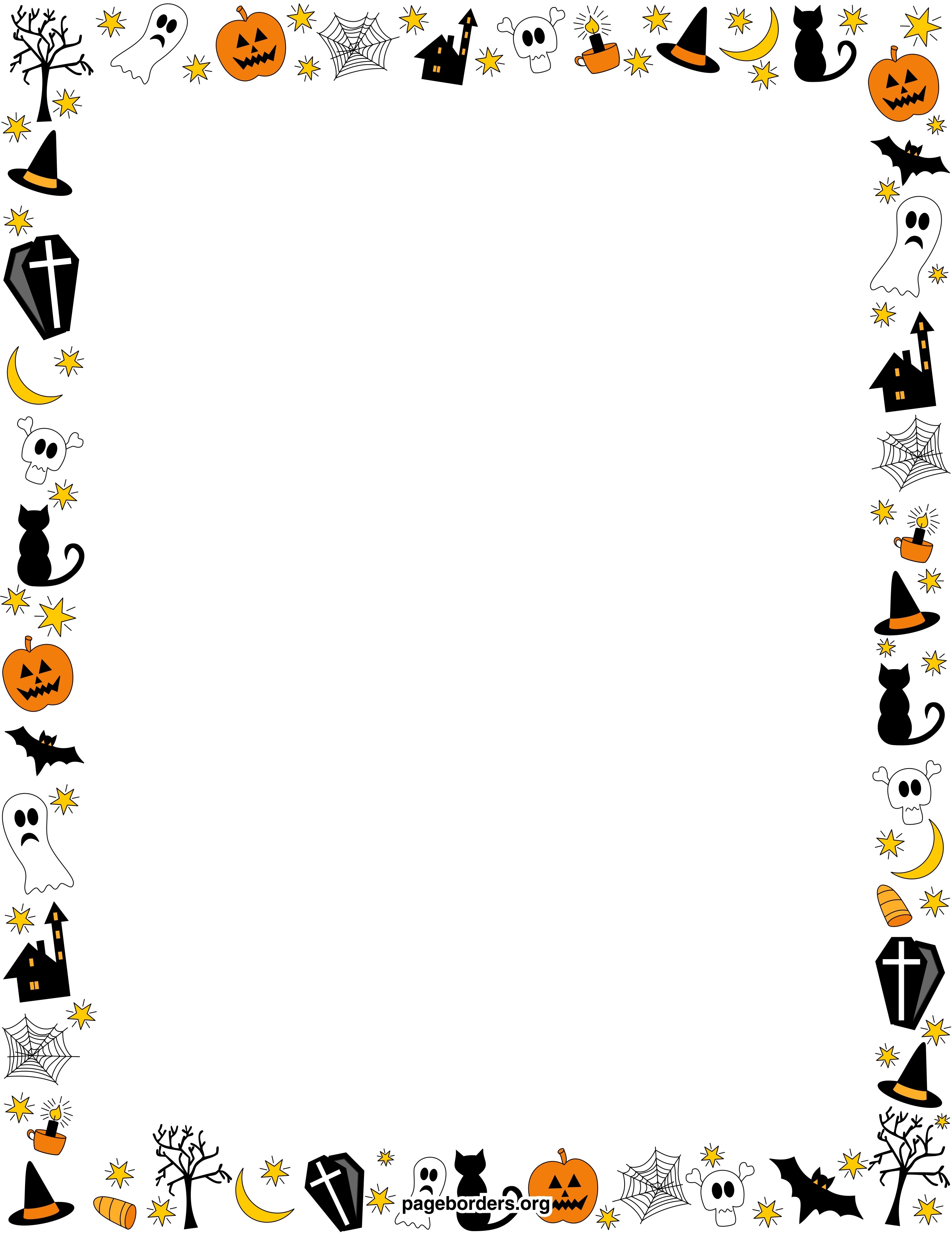 Free Free Halloween Borders, Download Free Clip Art, Free Clip Art - Free Printable Halloween Stationery Borders