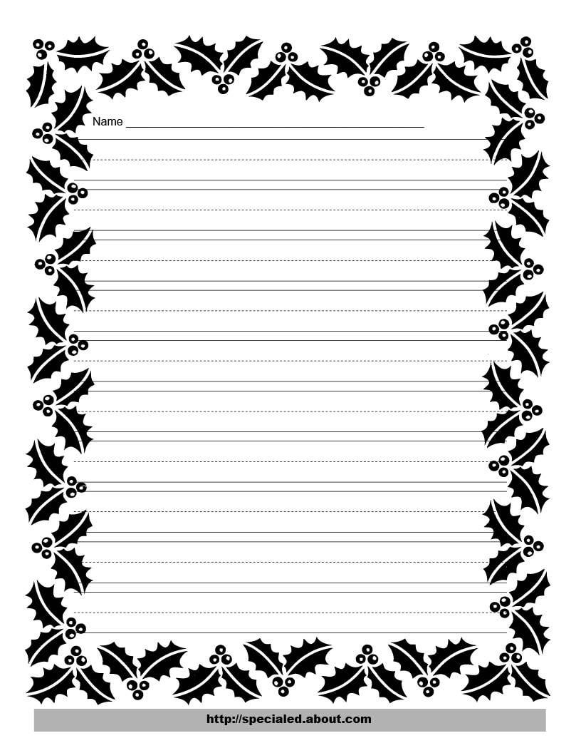Free Free Printable Border Designs For Paper Black And White - Free Printable Writing Paper With Borders