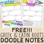 Free Greek And Latin Roots Sketch Notes | Literacy Teaching   Free Printable Greek And Latin Roots