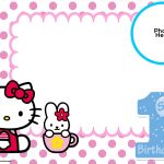 Free Hello Kitty 1St Birthday Invitation Template | Hello Kitty   Free Printable Hello Kitty Alphabet Letters