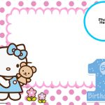 Free Hello Kitty 1St Birthday Invitation Template | Hello Kitty   Hello Kitty Birthday Card Printable Free
