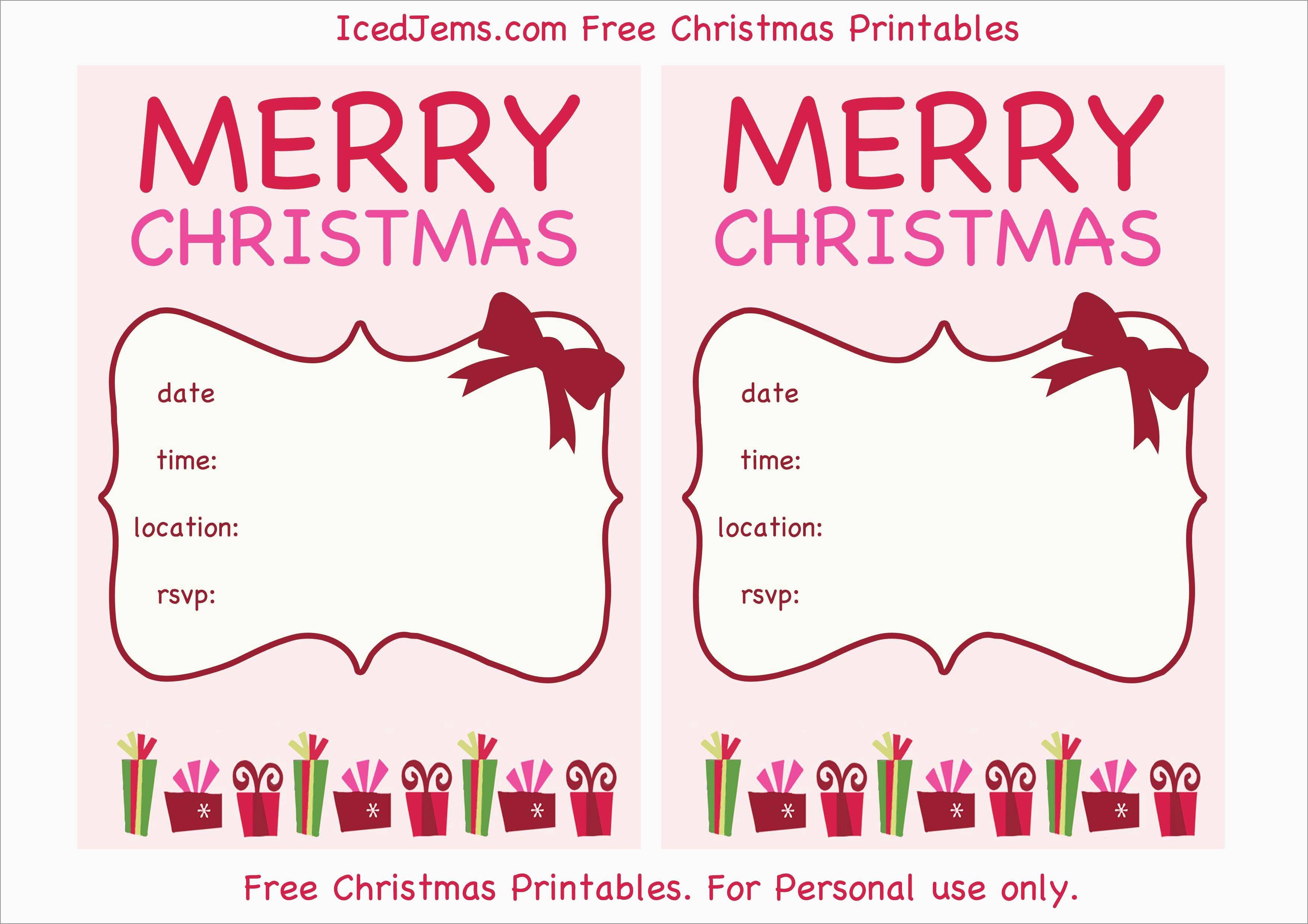 Free Holiday Invite Templates Marvelous Download Free Printable - Free Printable Christmas Invitations