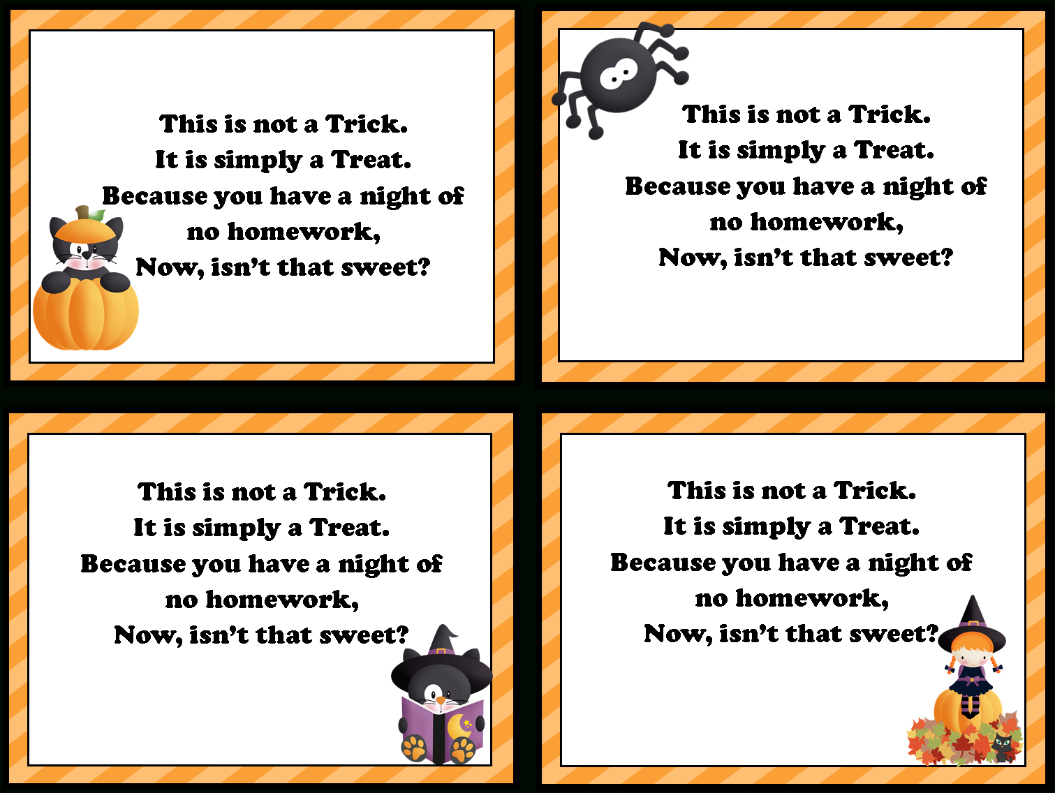 Free Homework Pass Cliparts, Download Free Clip Art, Free Clip Art - Free Printable Halloween Homework Pass