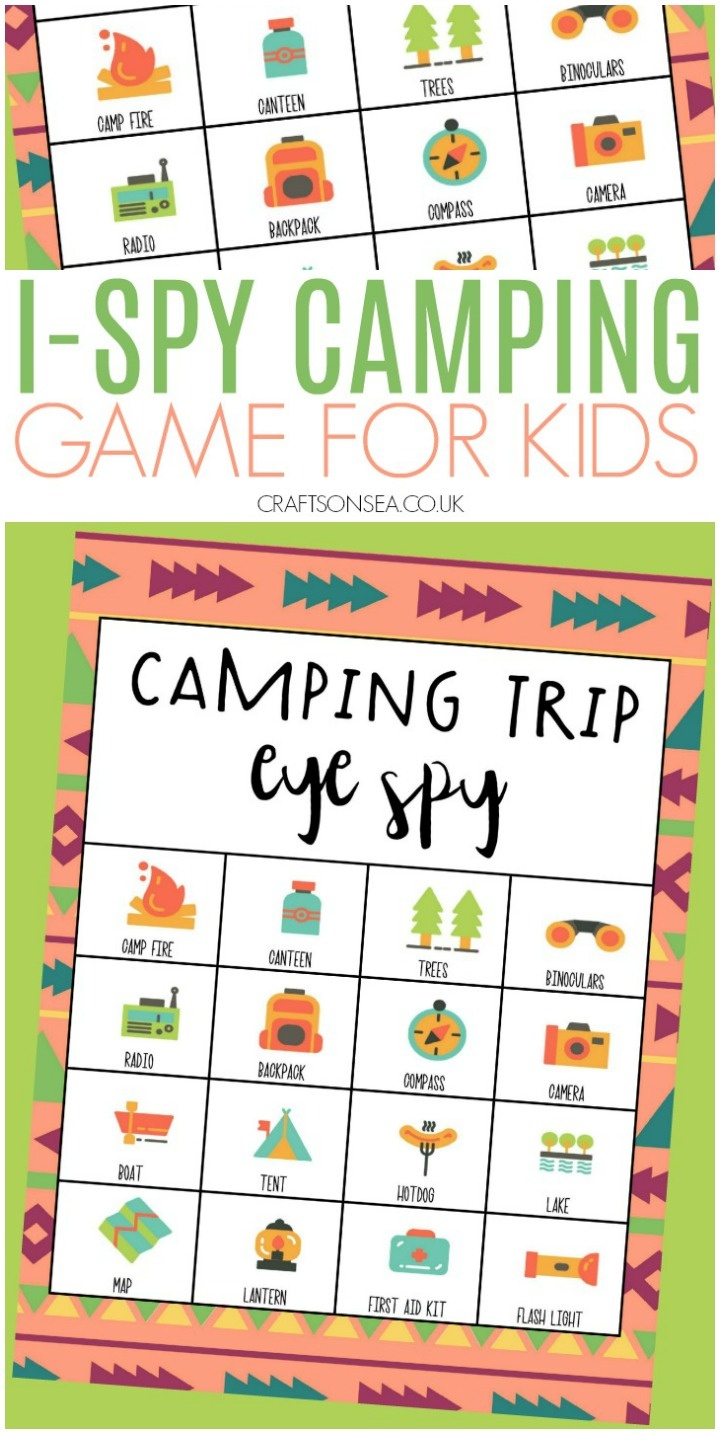 Free I-Spy Camping Game For Kids - Crafts On Sea - Free Printable Camping Games