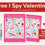 Free I Spy Valentines Printable Game   Teepee Girl   Play Date Invitations Free Printable