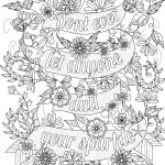 Free Inspirational Quote Adult Coloring Book Image From Liltkids   Free Printable Quote Coloring Pages For Adults