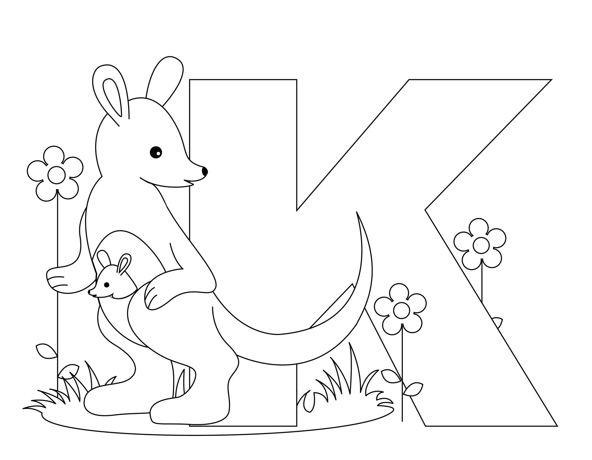 Free Kindergarten Alphabet Worksheets | Animal Alphabet: Letter K - Free Printable Animal Alphabet Letters