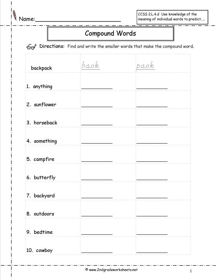 Free Printable Grammar Worksheets For 2Nd Grade