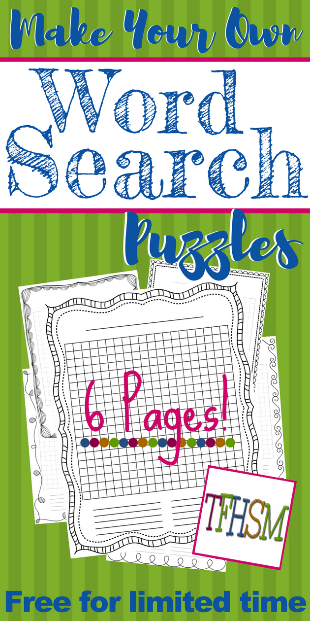 Free &amp;quot;make-Your-Own&amp;quot; Printable Wordsearch Puzzles – The Frugal - Make Your Own Puzzle Free Printable