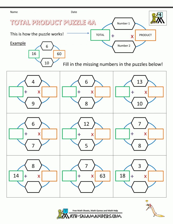 Free Printable Math Puzzles