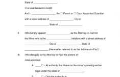 Free Minor (Child) Power Of Attorney Forms – Pdf | Word | Eforms – Free Printable Medical Power Of Attorney Forms