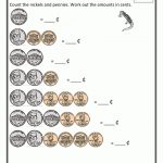 Free Money Counting Printable Worksheets   Kindergarten, 1St Grade   Free Printable Money Worksheets For 1St Grade