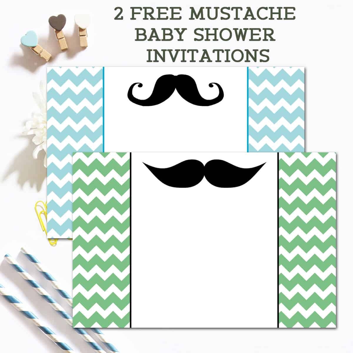 Free Mustache Baby Shower Invitations - Ilona&amp;#039;s Passion - Free Printable Mustache Invitations