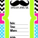 Free Mustache Birthday Party Printables | Mysunwillshine | Diy   Free Printable Mustache Invitations