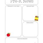 Free Newsletter Templates For Teachers Newsletterplates Word   Free Printable Preschool Newsletter Templates