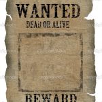 Free Old Western Wanted Posters | Vintage Wanted Poster | Stock   Free Printable Wanted Poster Old West