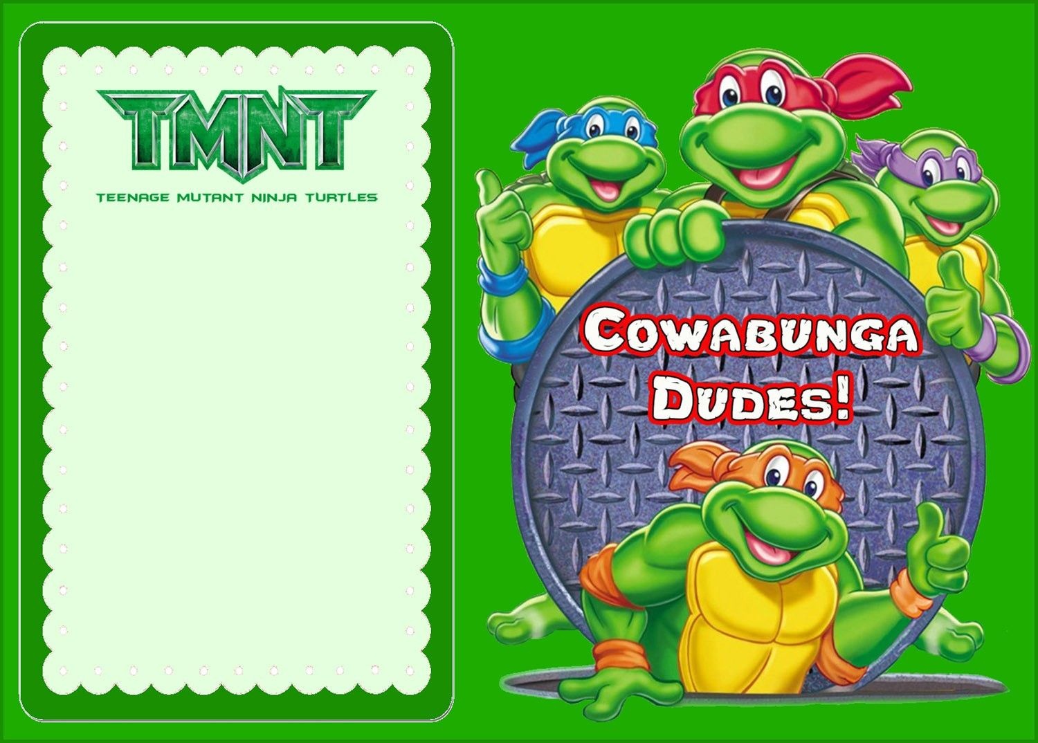 Free Online Ninja Turtle Invitation | Tkb Printables | Ninja Turtle - Free Printable Tmnt Birthday Party Invitations