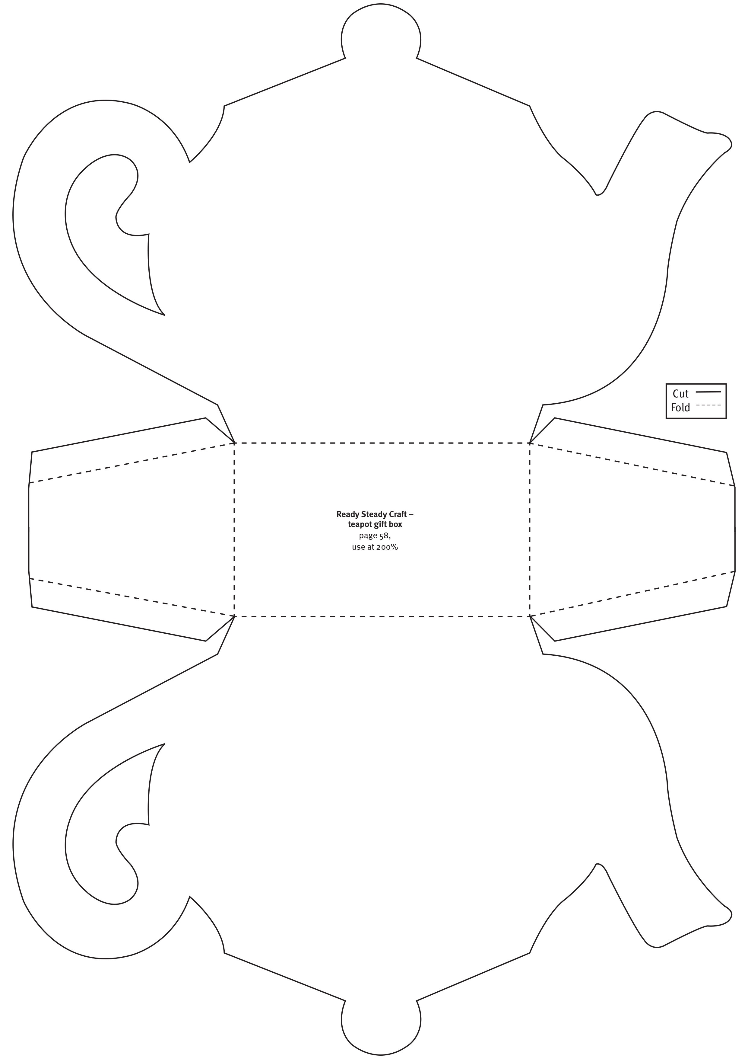 Free Papercraft Templates From Papercraft Inspirations 179 - Free Teapot Printable