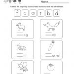 Free Phonics Worksheet   Free Kindergarten English Worksheet For Kids   Phonics Pictures Printable Free