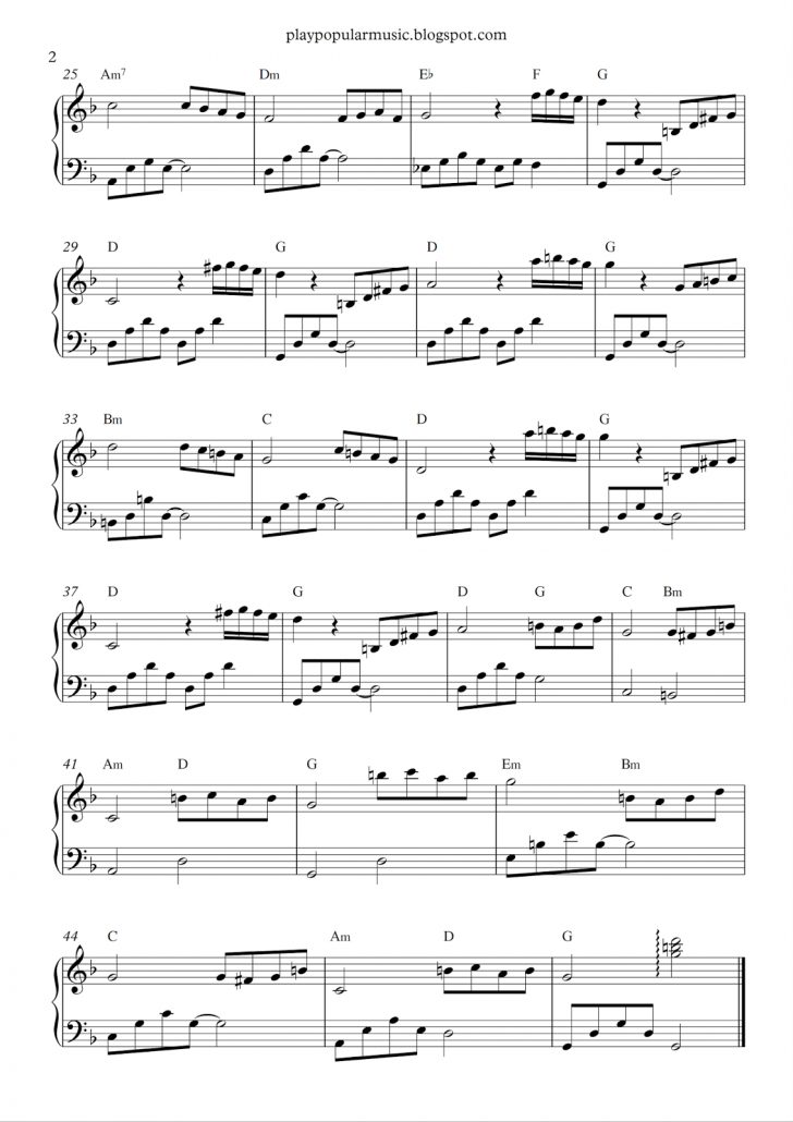 Beauty And The Beast Piano Sheet Music Free Printable