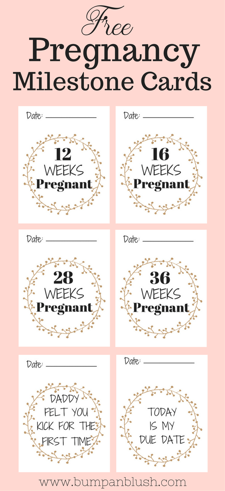 Free Pregnancy Milestone Cards | Must-Have | Pregnancy Announcement - Free Printable Pregnancy Announcement Cards