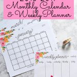 Free Printable 2017 Weekly Calendar And Monthly Planner   Homeschool   Free Printable Agenda 2017
