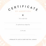 Free Printable Adoption Certificate   Tutlin.psstech.co   Fake Adoption Certificate Free Printable