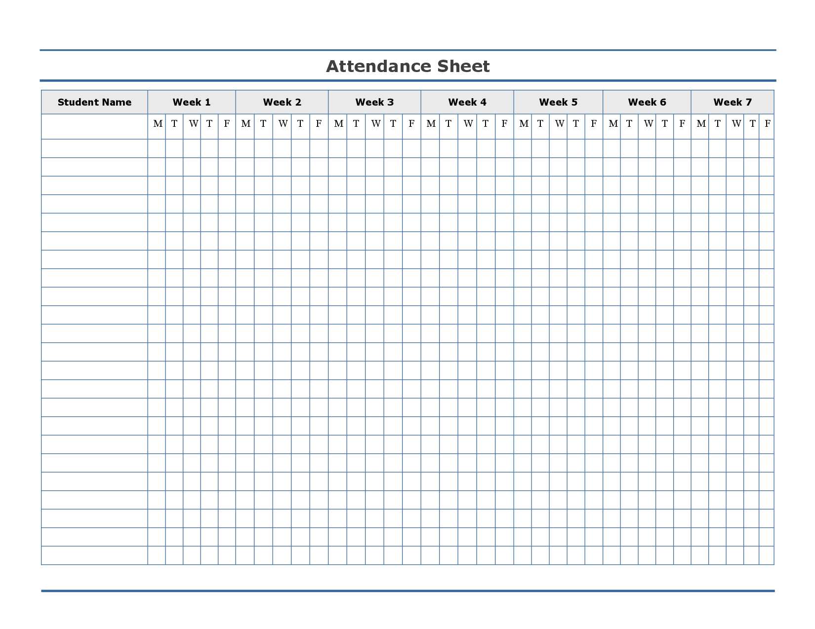 Free Printable Attendance Sheet Template … | Education | Attendance - Free Printable Hoy Sheets