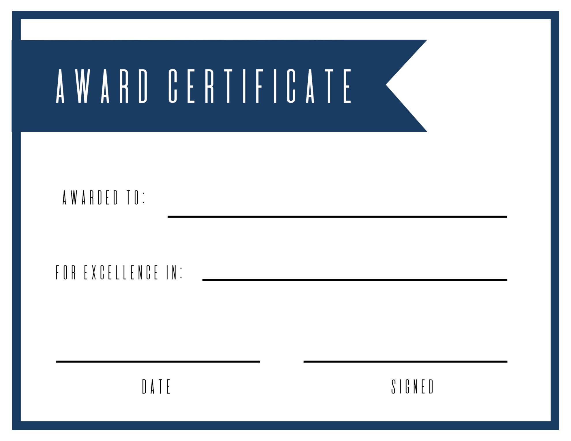 Free Printable Award Certificate Template - Paper Trail Design - Free Printable Certificates And Awards