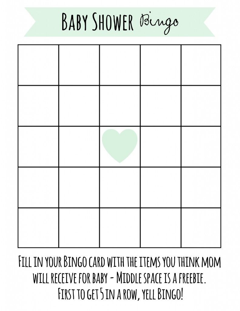 Free Printable Baby Shower Bingo | Babyshower Goed | Baby Shower - Baby Bingo Free Printable Template