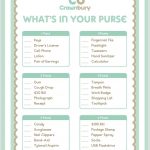 Free Printable: Baby Shower Games   What's In Your Purse | Crownbury   Free Printable Baby Shower Games What&#039;s In Your Purse