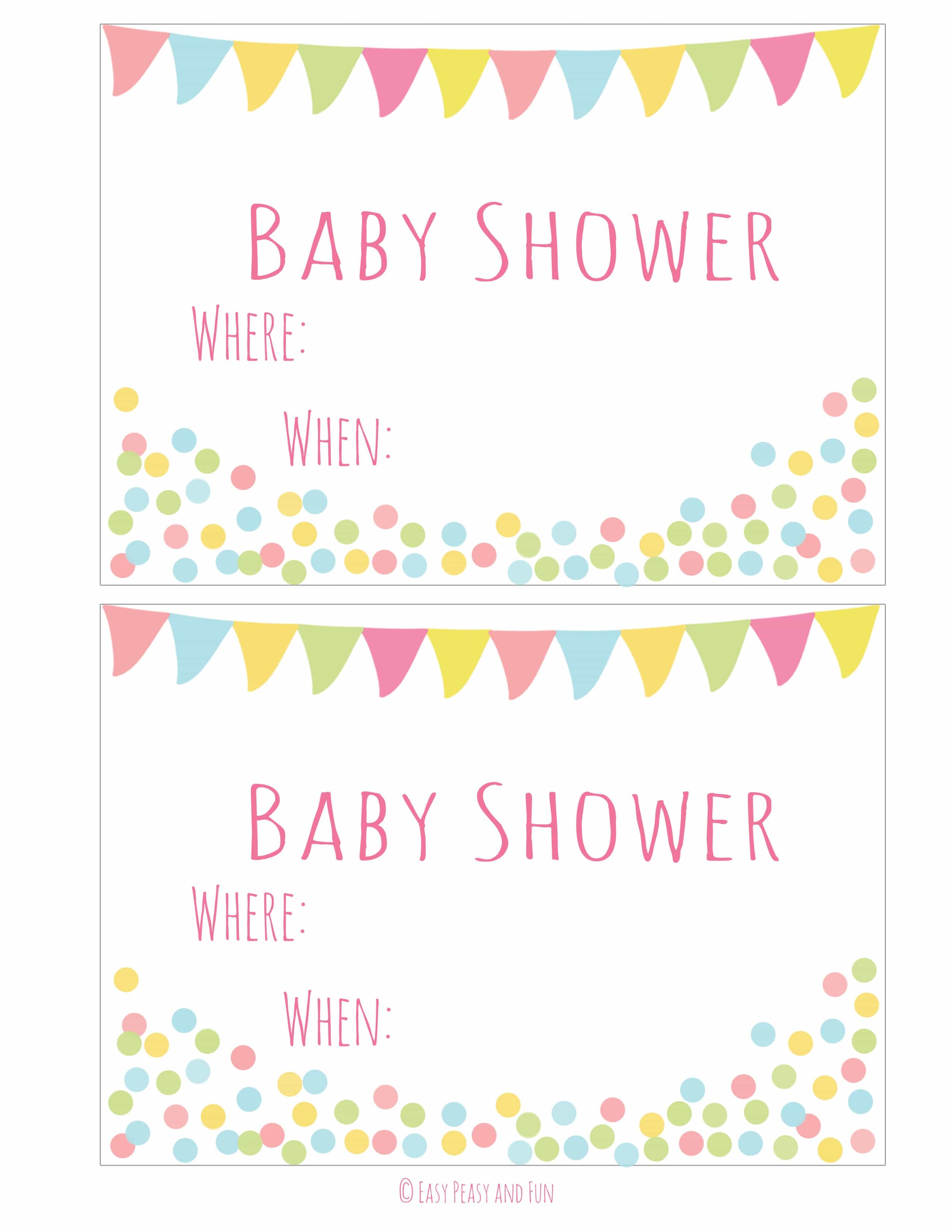 Free Printable Baby Shower Invitation - Easy Peasy And Fun - Baby Invitations Printable Free