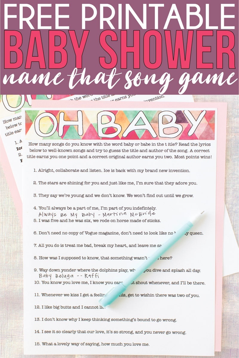 Free Printable Baby Shower Songs Guessing Game - Play Party Plan - What&amp;amp;#039;s In Your Phone Baby Shower Game Free Printable