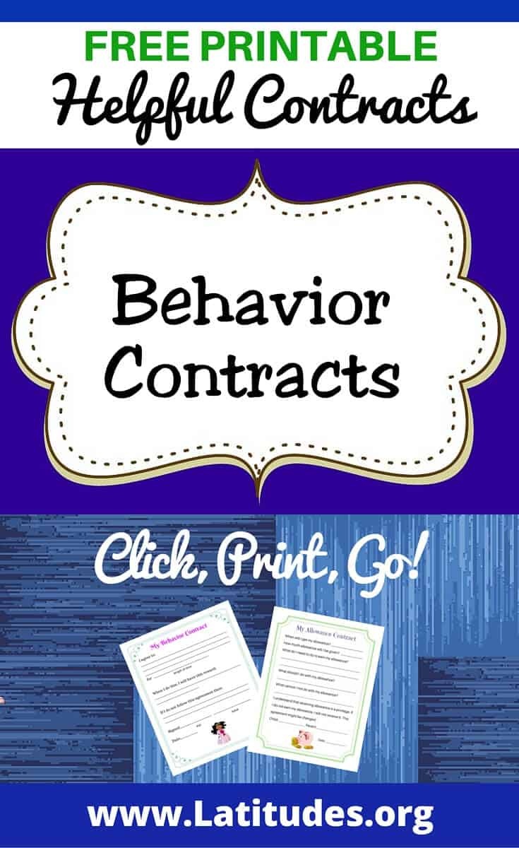 Free Printable Behavior Contracts For Students | Acn Latitudes - Free Printable Contracts