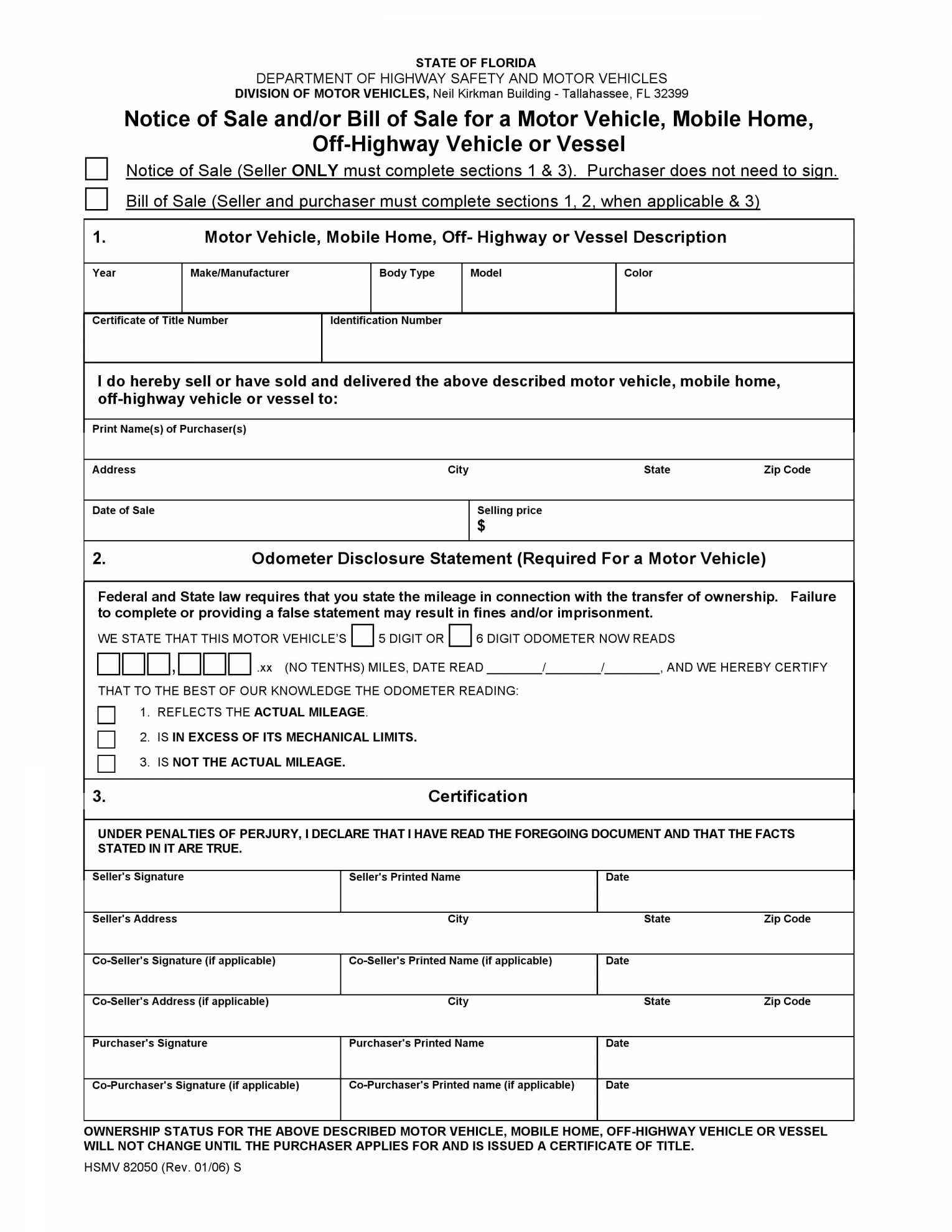 Free Printable Bill Of Sale Form For Mobile Home And Bill Of Sale - Free Printable Bill Of Sale For Mobile Home