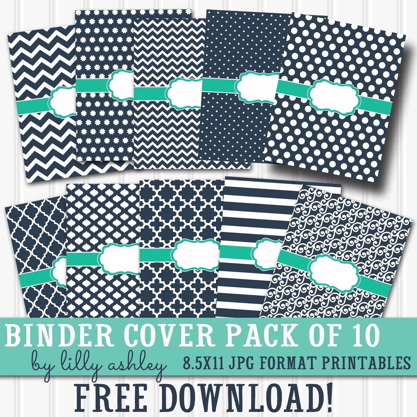 Free Printable Binder Covers Pack Of 10 | Diy School Supplies - Free Printable Binder Covers
