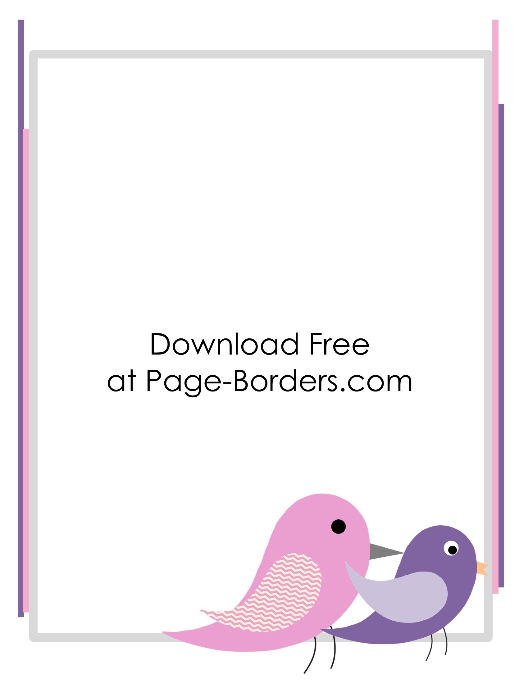 Free Printable Bird Border - Customize Online Then Download - Free Printable Page Borders