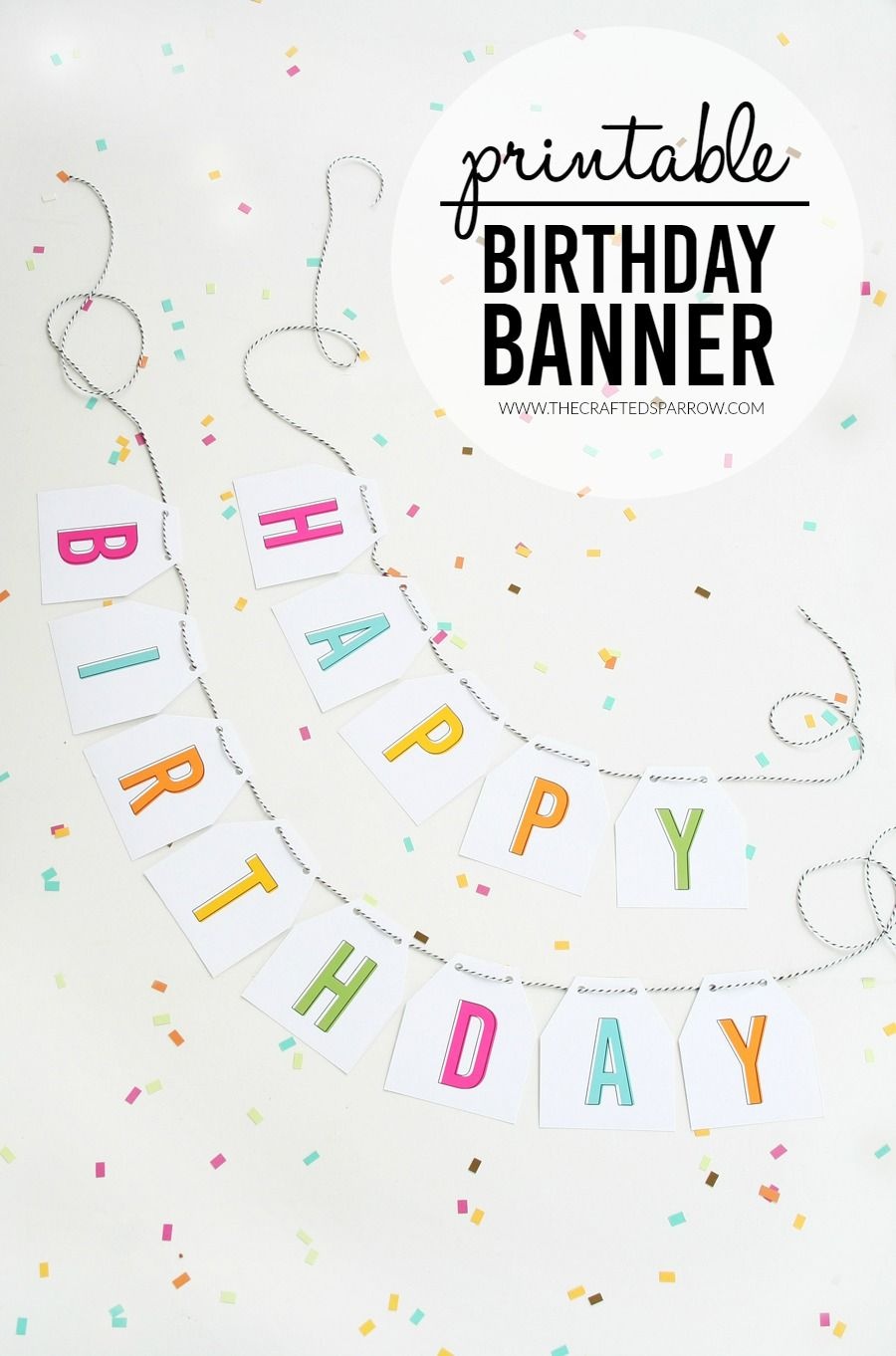 Free Printable Birthday Banner | Parties &amp;amp; Celebrations | Printable - Free Printable Birthday Banner